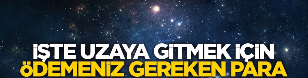 İşte uzaya gitmek istiyorsanız ödemeniz gereken para!