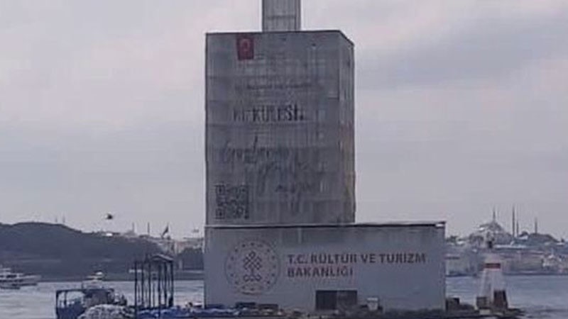 İşte yıkıldığı iddia edilen Kız Kulesi'nin son kareleri