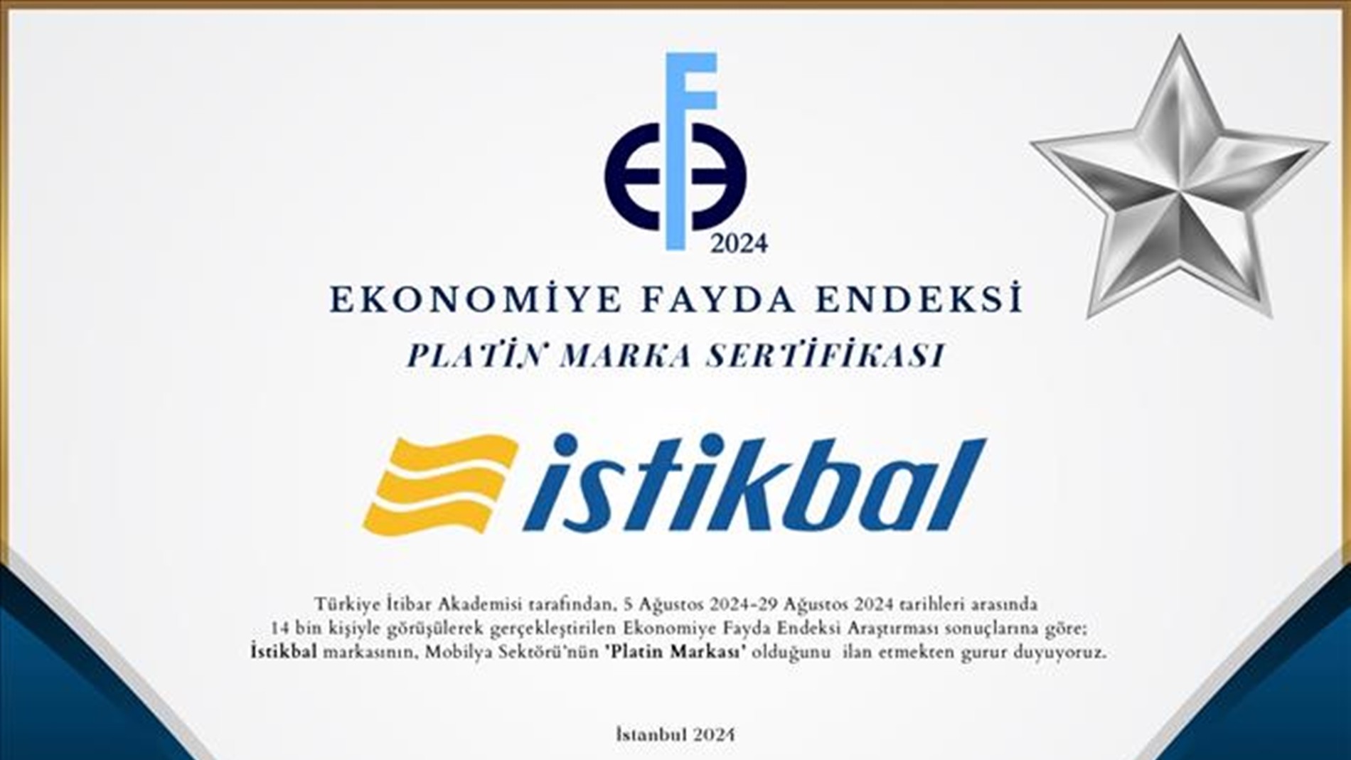 İstikbal’e "Platin" ödül