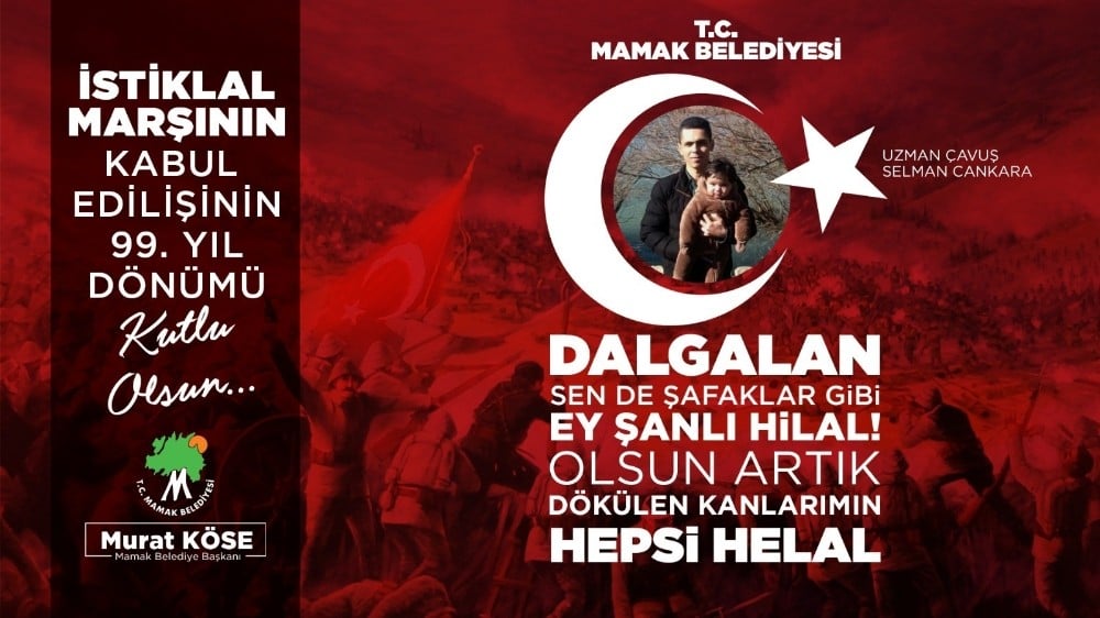 İstiklal Marşı’nın kabulünün yıl dönümünde İdlib şehitleri unutulmadı 