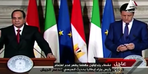 İtalyan Başbakan Renzi, Sisi'yi takmayarak madara etti