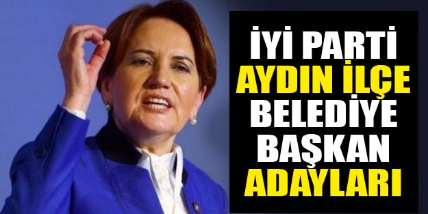 İYİ Parti Aydın ilçe belediye başkan adayları 2019 yerel seçim