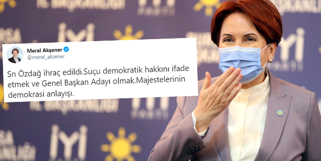 Meral Akşener'in ihraç edilen 'Ümit Özdağ' tweeti ortalığı yıktı!