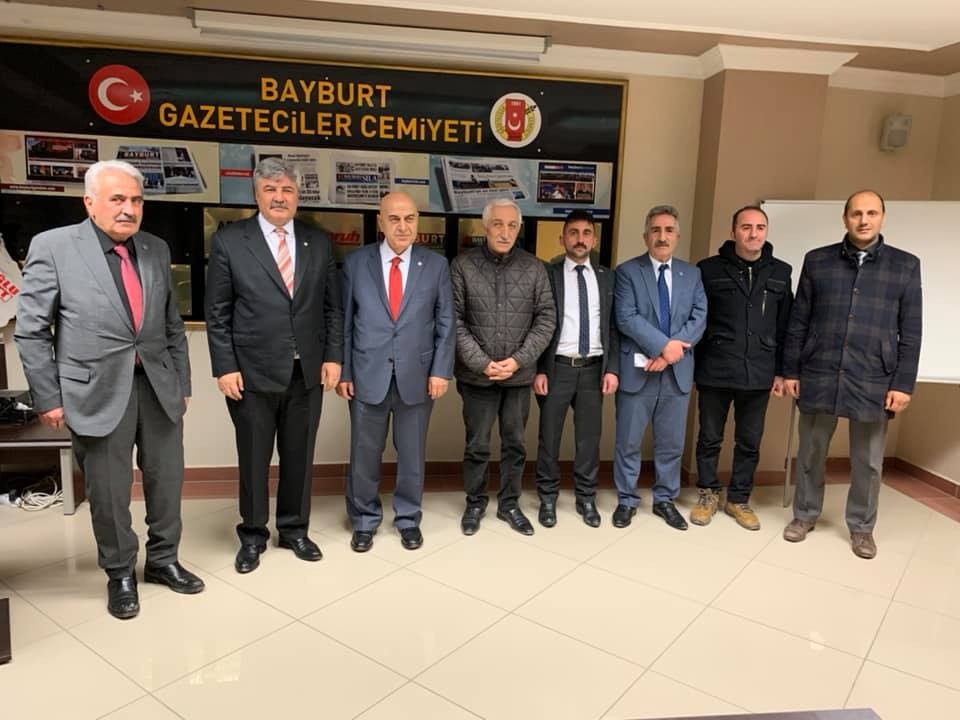 İYİ Parti heyetinden Bayburt Gazeteciler Cemiyeti’ne ziyaret 
