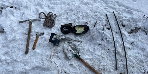 İzinsiz kazı yapan 4 şüpheli yakalandı