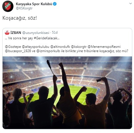 İzmir kulüpleri tek yürek: 