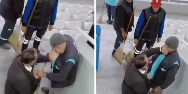 İzmir Şirinyer'de yaşlı temizlik görevlisine tokatlı saldırı!