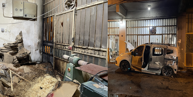 İzmir'de araç kundaklayan kişi, iş yerini yakmaya çalışırken olanlar oldu