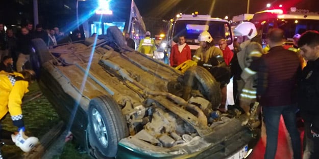 İzmir'de bir araç takla attı: 2 yaralı