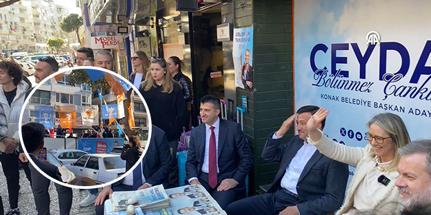 İzmir'de gülümseten anlar! Hamza Dağ Özgür Özel'e el salladı