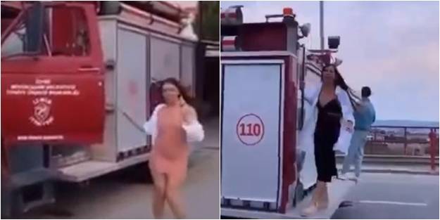 İzmir'de itfaiye merkezinde video çeken kadınlar sosyal medyada infiale neden oldu!