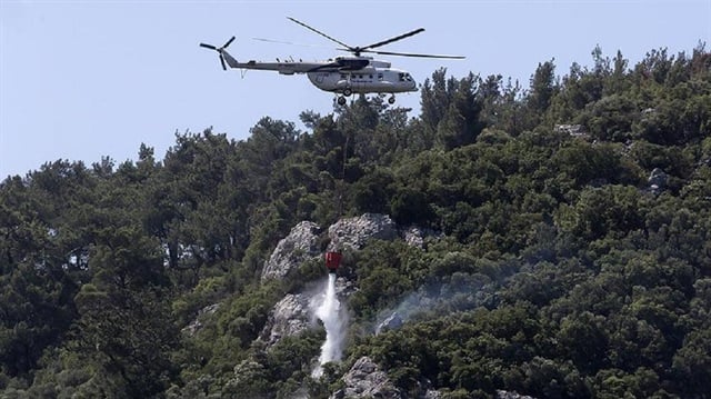 İzmir'de makilik alanda yangın çıktı