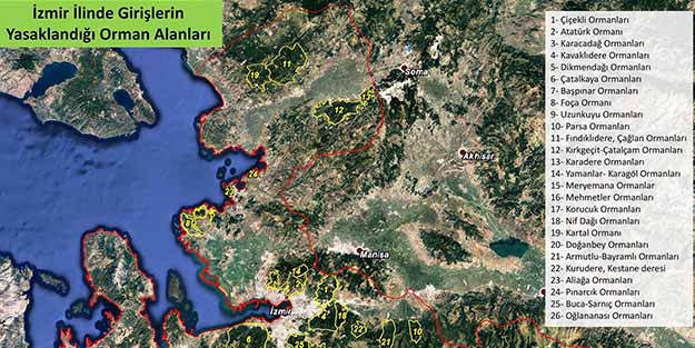 İzmir'de ormanlara giriş yasaklandı