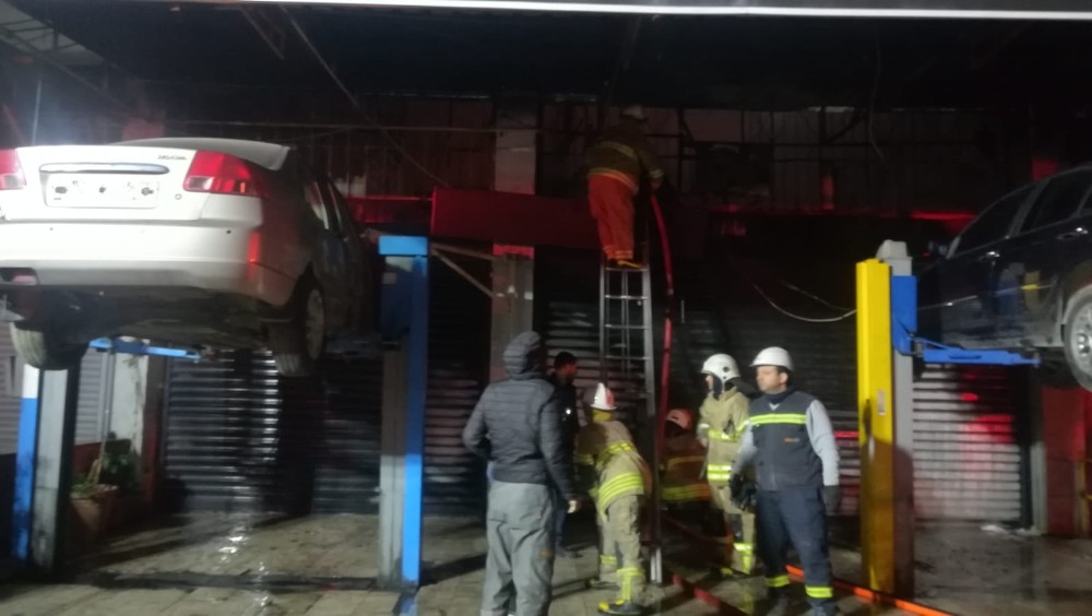 İzmir’de oto tamir atölyesinde korkutan yangın 