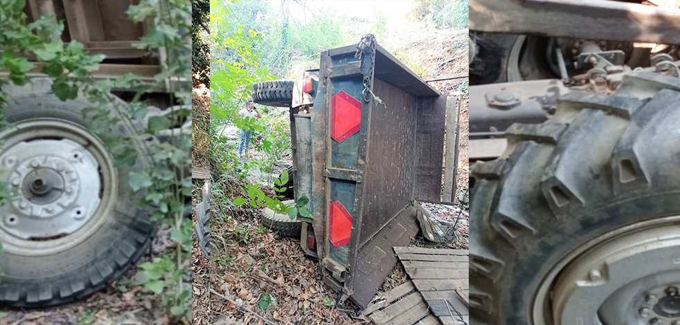 İzmir'de şarampole devrilen traktörün sürücüsü öldü