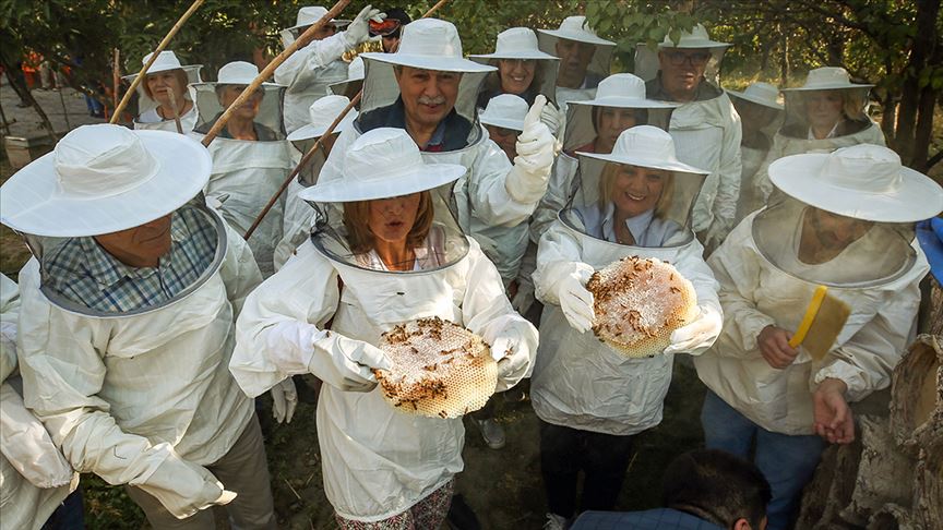 İzmir'den gelip Van'da bal hasadı heyacanı