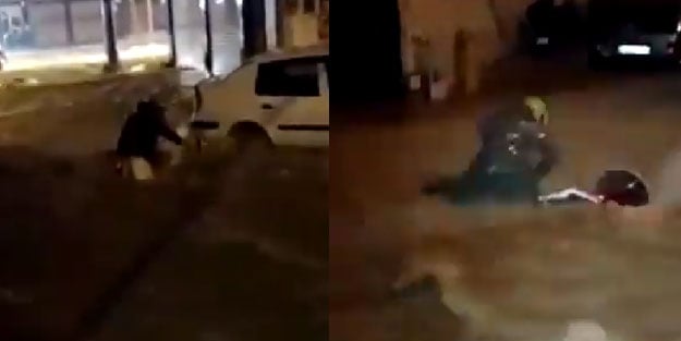 İzmir'i sel aldı! Caddeler göle döndü