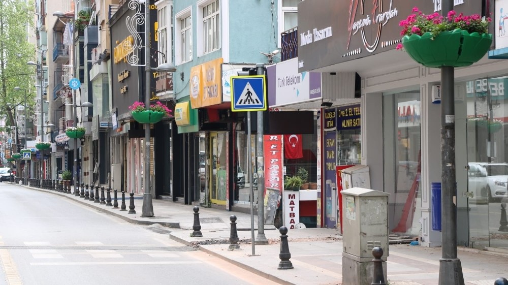 İzmit İnönü Caddesi sardunyalarla renklendi 