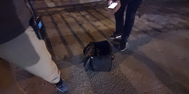 Jandarma binası yakınındaki şüpheli çanta ekipleri harekete geçirdi