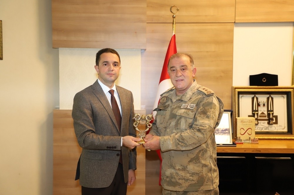 Jandarma Bölge Komutanı Hacıoğlu’ndan Kaymakam Sinanoğlu’na ziyaret 
