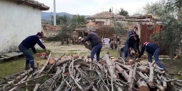 Jandarma, şehit annesini unutmadı! Yardımına koştu