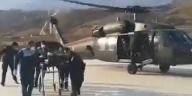 Jandarma, yaralı vatandaşı helikopterle hastaneye yetiştirdi