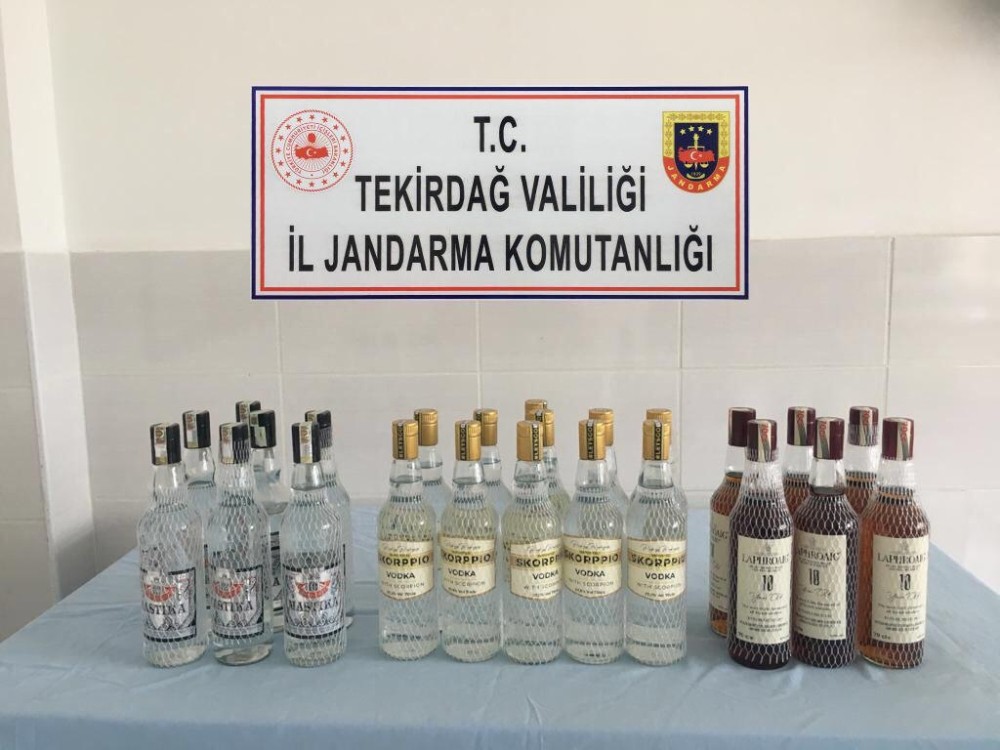 Jandarmadan kaçak içki operasyonu 