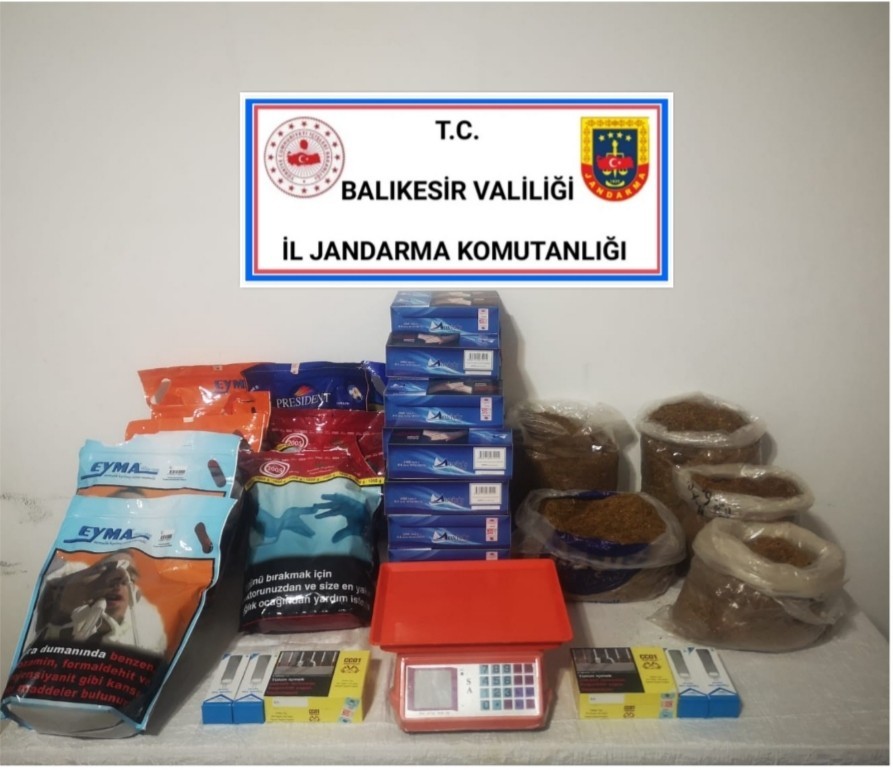 Jandarmadan kaçak tütün operasyonu 