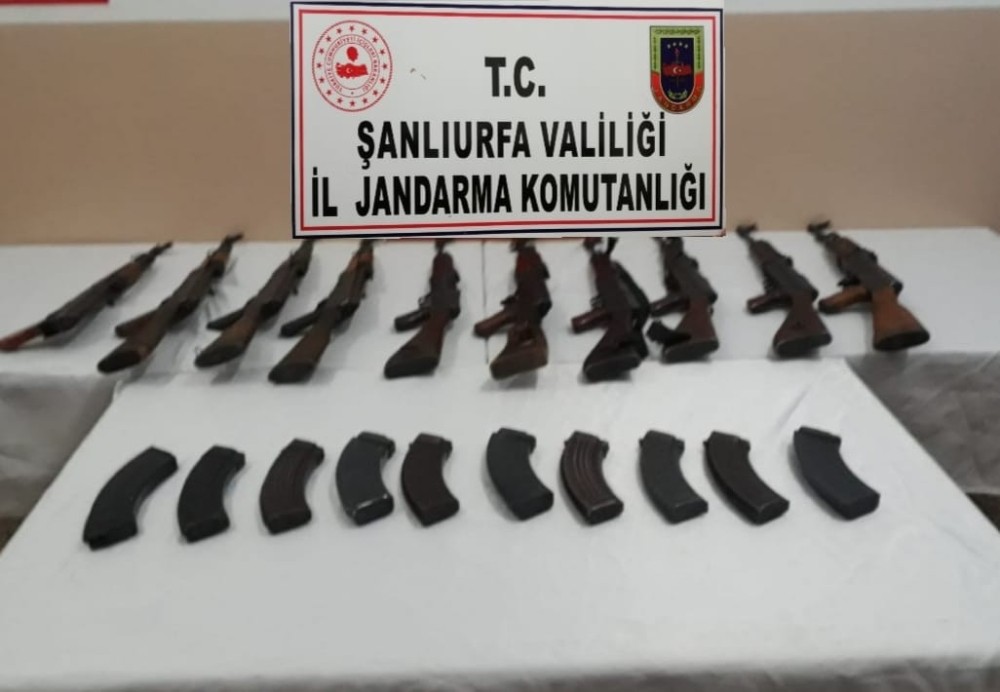 Jandarmanın düzenlediği operasyonda 10 adet uzun namlulu silah ele geçirildi 