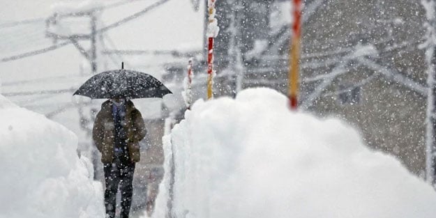 Japonya'da kar yağışında yaralananların sayısı 240'a yükseldi
