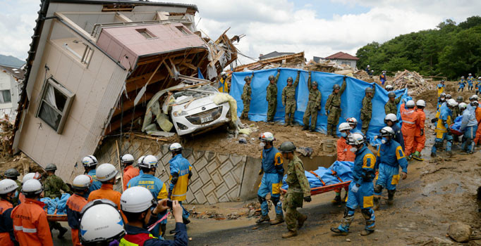 Japonya'da ölü sayısı 155'e çıktı