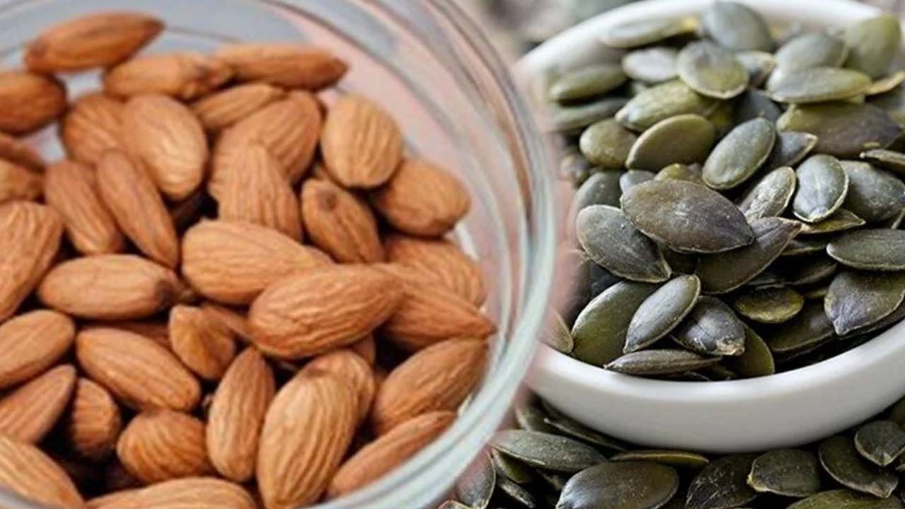 Kabak çekirdeği ve badem! Sizin tercihiniz hangisinden yana olurdu? Hangisi daha sağlıklı?