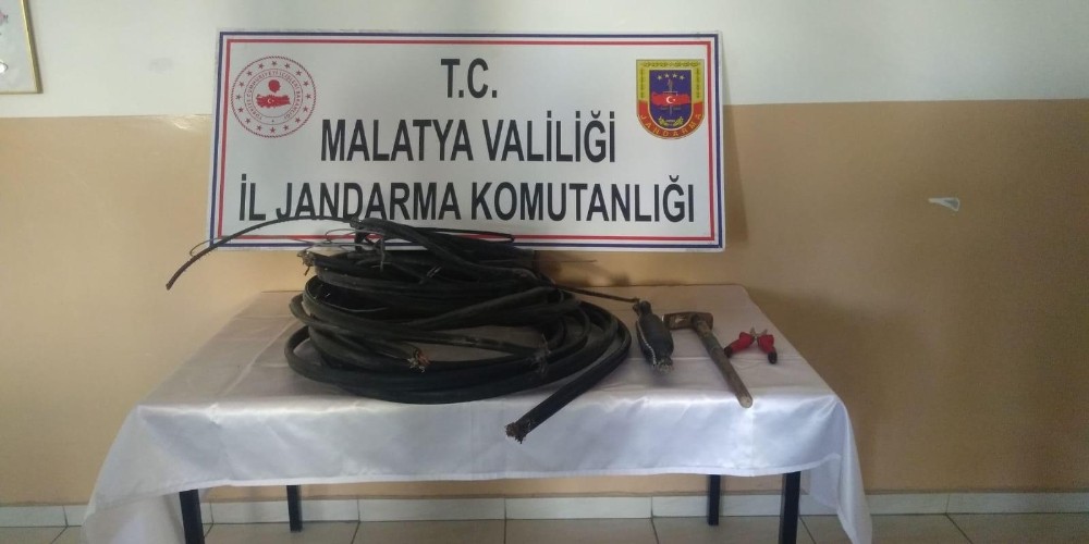 Kablo hırsızlarına suçüstü 