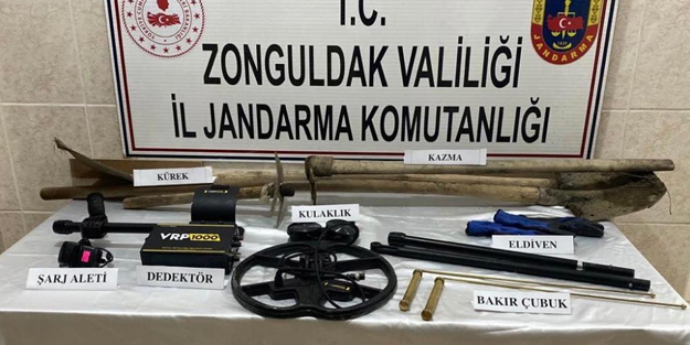 Kaçak kazıya suçüstü