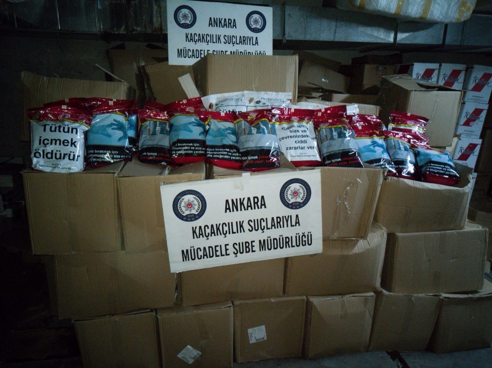 Kaçakçılık ekipleri 870 kilo sahte bandrollü tütün ele geçirdi 