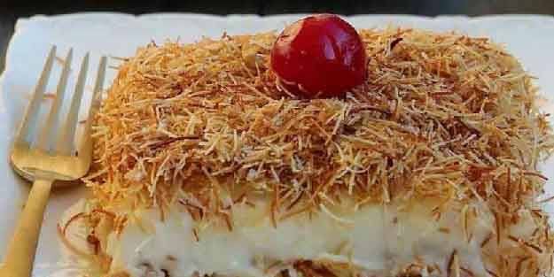 Kadayıflı muhallebi tatlısı tarifi