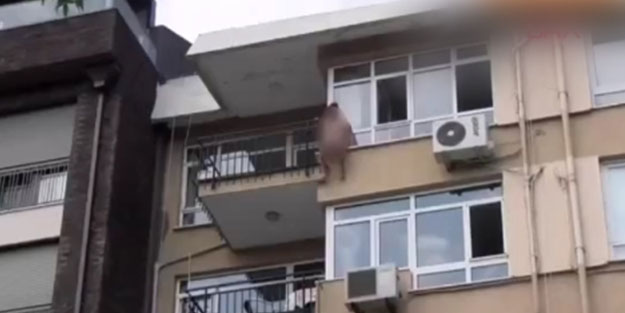 Kadıköy'de bir kadın çırılçıplak halde kendini 5. kattan aşağı böyle attı!