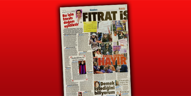 Kadın haklarını savunmak pornocu Hürriyet'e kaldı