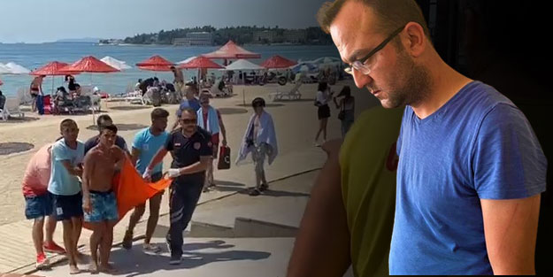 Kadın kayalıklardan düştü, oğlu gazeteci dövdü