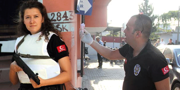 Kadın Polis uzun namlulu silahla güvenlik önlemi aldığı sırada… İşte polislerin şok olduğu an!