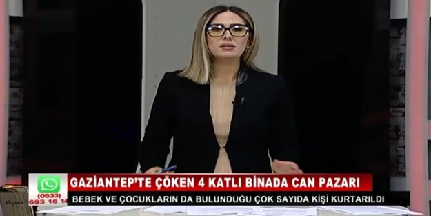 Kadın spikerin zor anları! Depreme canlı yayında yakalandı