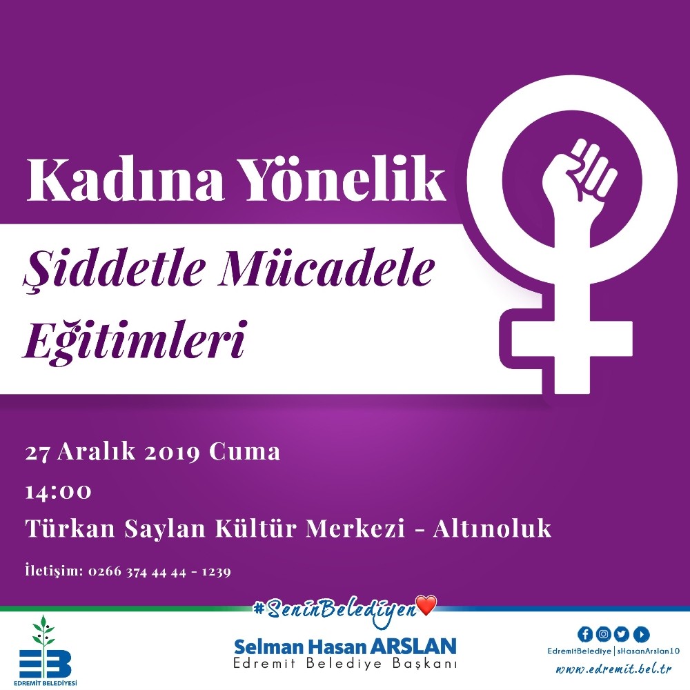 Kadına yönelik şiddetle mücadele için eğitim 