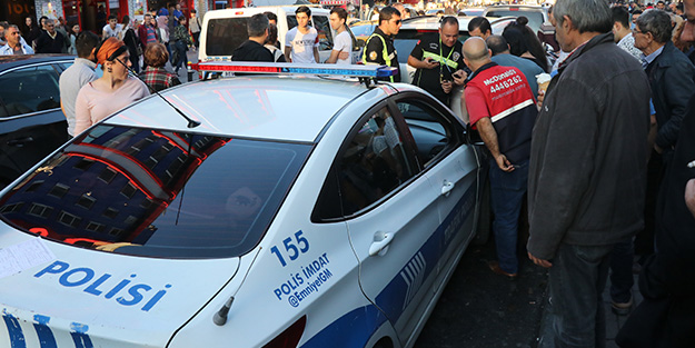 Kadını darp eden şahıs, aracını vatandaşların üzerine sürerek kaçtı