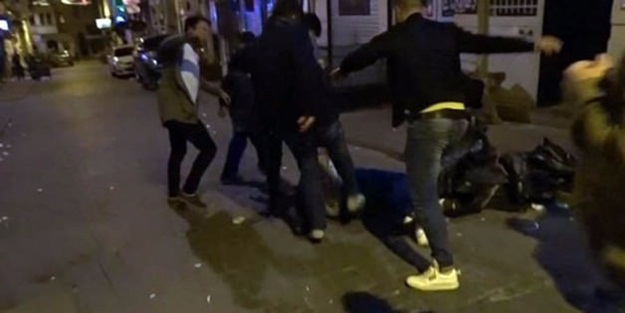 Kadını döverken meydan dayağı yedi!