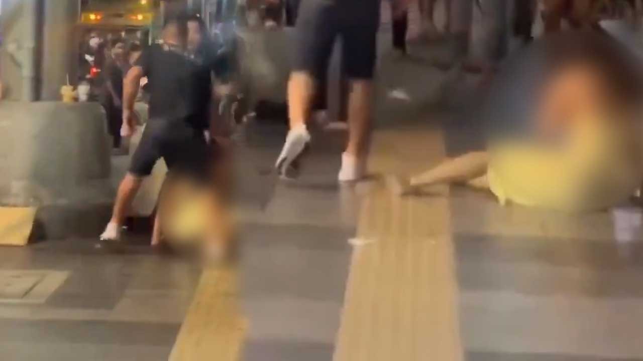 Kadını yerden yere çarptı! Tayland’da kadın döven İsrailliye meydan dayağı