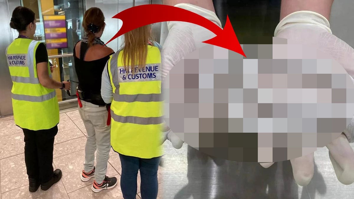 Kadının vücut hatlarından şüphelenen polisin üst aramasında ağzı açık kaldı! Öyle bir yere saklamış ki...