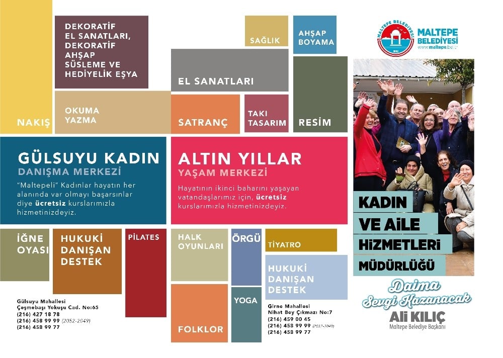 Kadınlara ve engellilere her dalda eğitim 