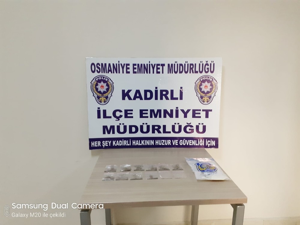 Kadirli’de uyuşturucu operasyonu: 1 gözaltı 