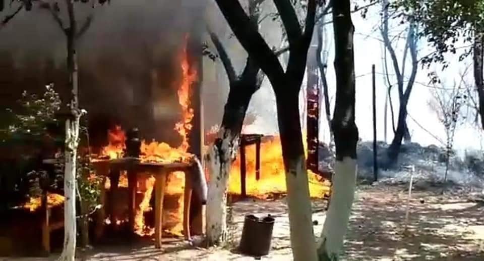 Kafede korkutan yangın 