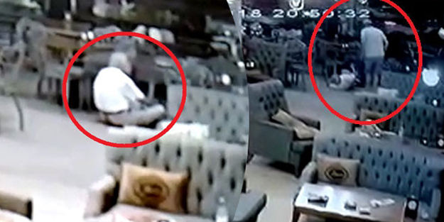 Kafeteryada dehşet anları! Önce öptü, sonra öldürdü